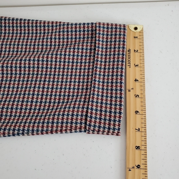 J. Jill Houndstooth Pull-on Pants Size 16 Cuffed Hem Stretch Pockets Office NEW - Picture 10 of 13